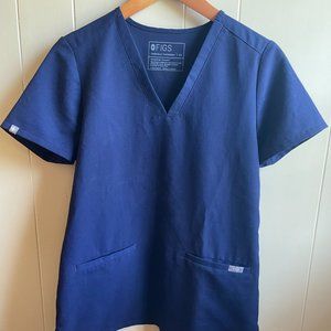 Figs Navy Blue XS Scrub Top